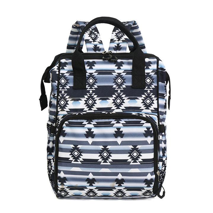 Geometric Patterned Travel Backpack