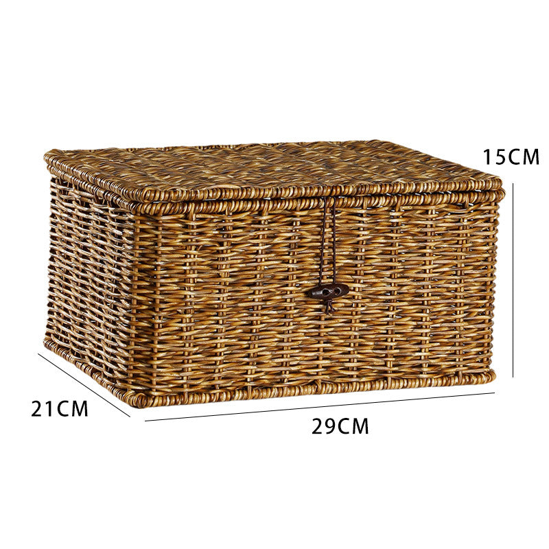 Women Large Storage Basket with Lid Bowlift