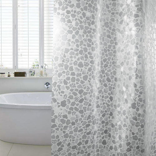Waterproof Textured Shower Curtain Bowlift