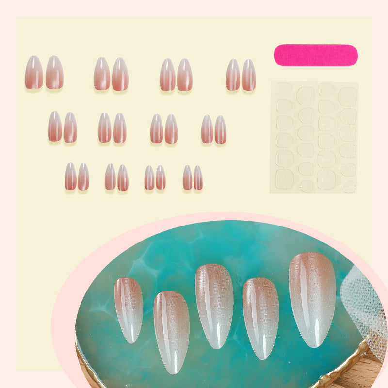 Acrylic nail set with elegant French design Bowlift