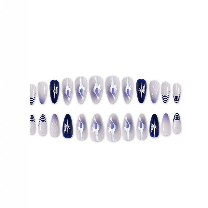 Artistic Stiletto Press-On Nail Art Set with Unique Design Bowlift