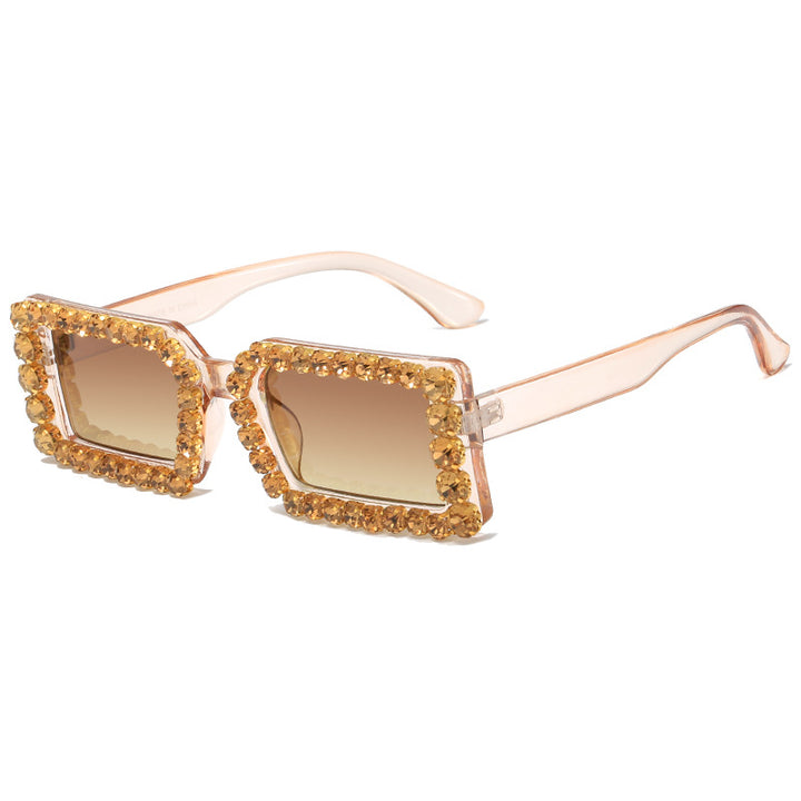 Women's fashionable sunglasses with glittering frame embellishment Bowlift