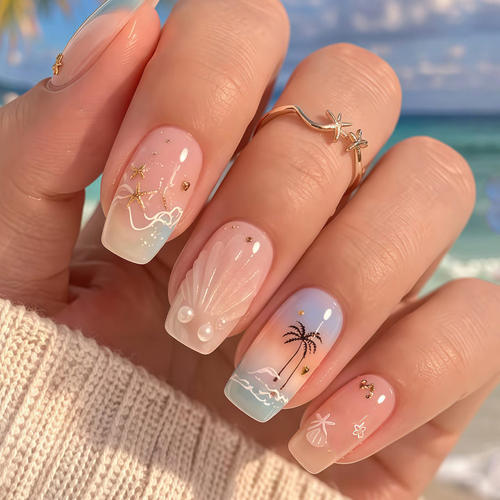 Beach-Themed Decorative Nail Art Set Bowlift