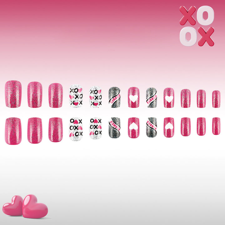 Artistic Valentine's Day Press-On Nails Bowlift