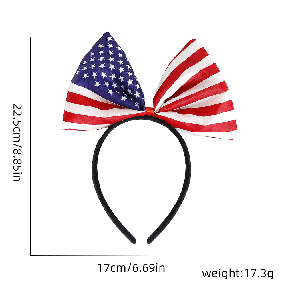 Unisex nan patriotic star antenna headband with ribbon streamers Bowlift