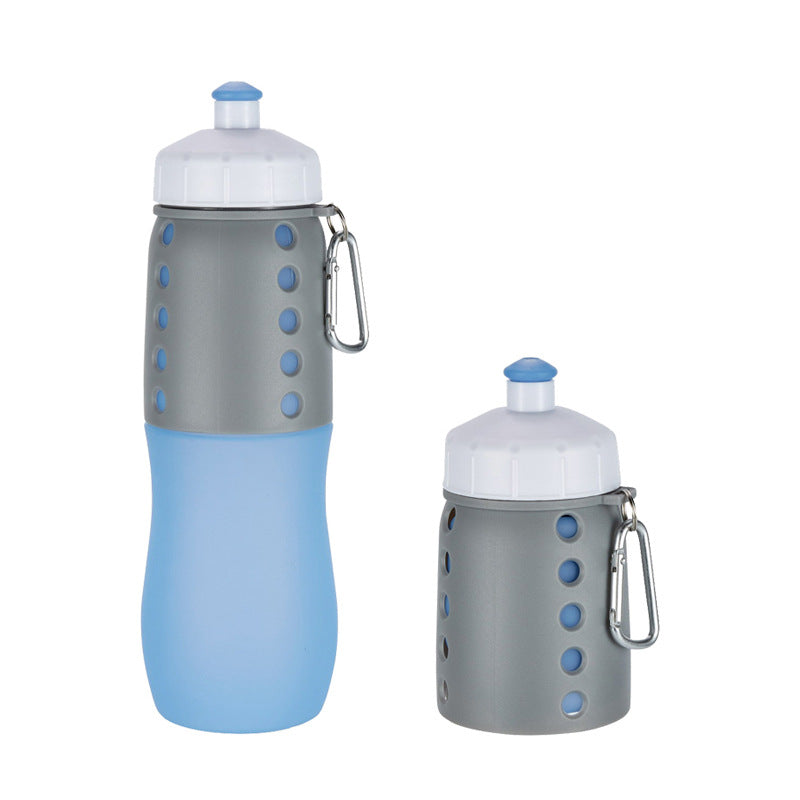 Women Functional Silicone Water Bottle with Carabiner Bowlift