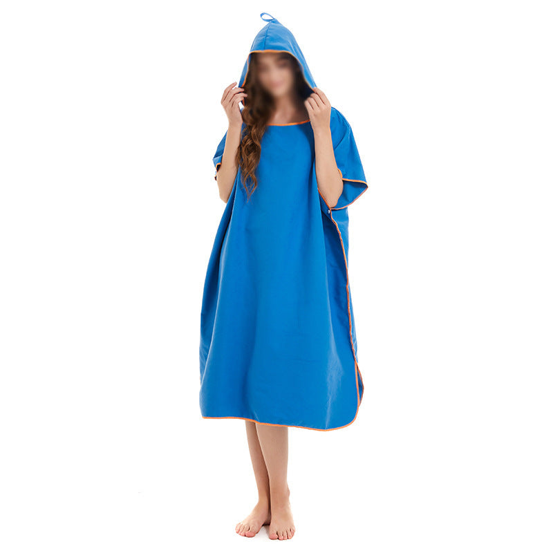 Women's Hooded Poncho made of soft Microfiber Fabric Bowlift