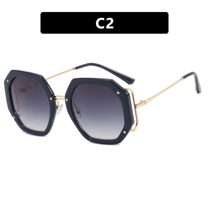 Ladies stylish octagonal sunglasses with UV protection and elegant frame Bowlift