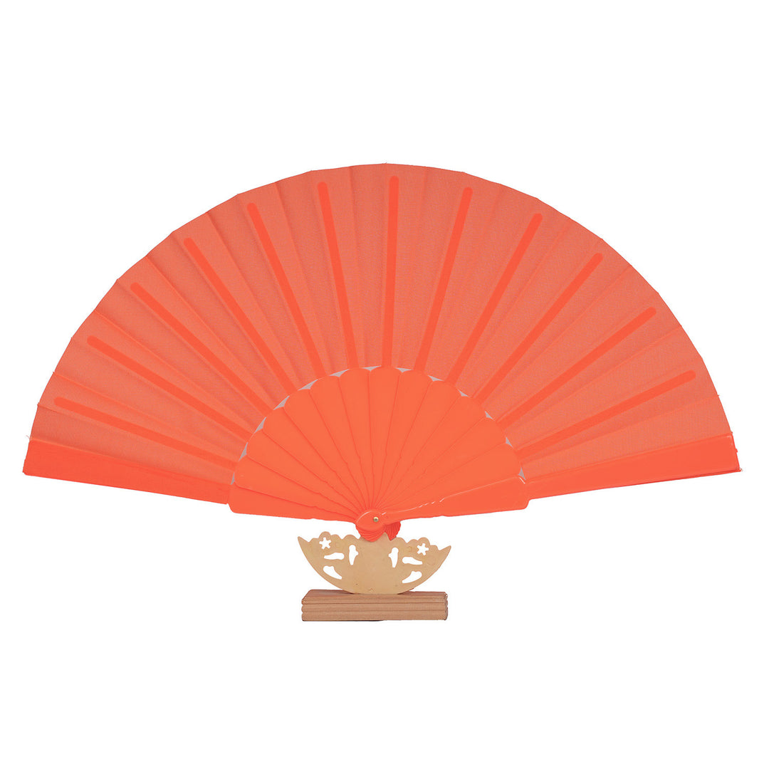 Women's artistic hand fan with filigree wooden handle Bowlift
