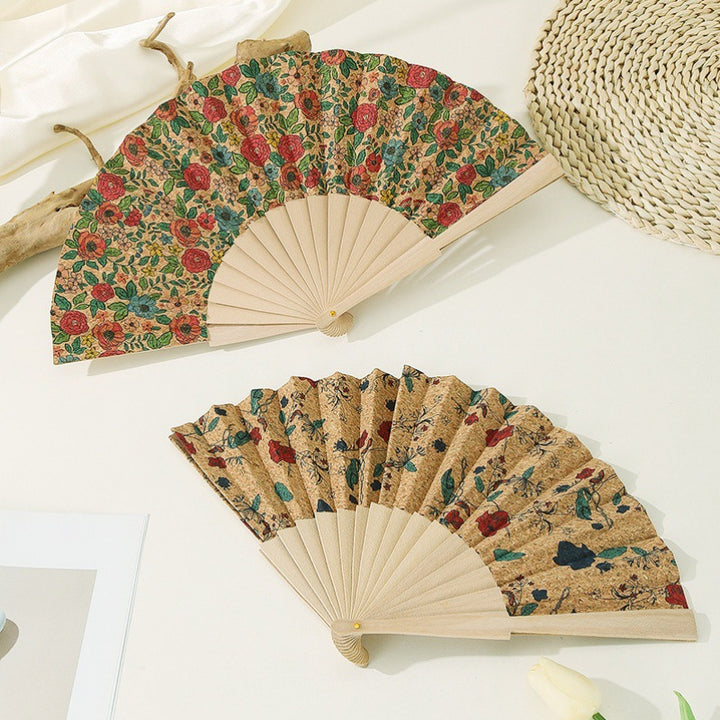 Women's handmade fan with floral motifs Bowlift