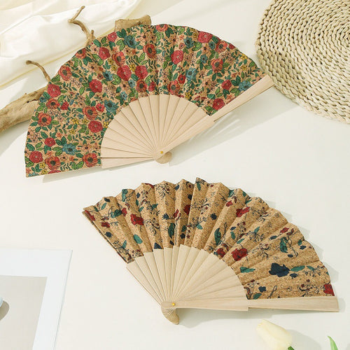 Women's handmade fan with floral motifs Bowlift