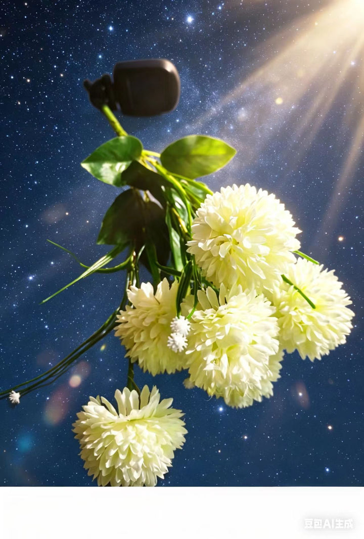 Solar-Powered Realistic Camellia Floral Garden Stake Lights With Adjustable LED Heads And Stainless Steel Spike Bowlift