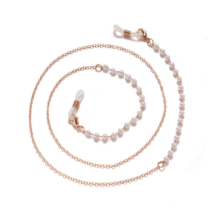 Premium Black Beaded Eyewear Chain Bowlift