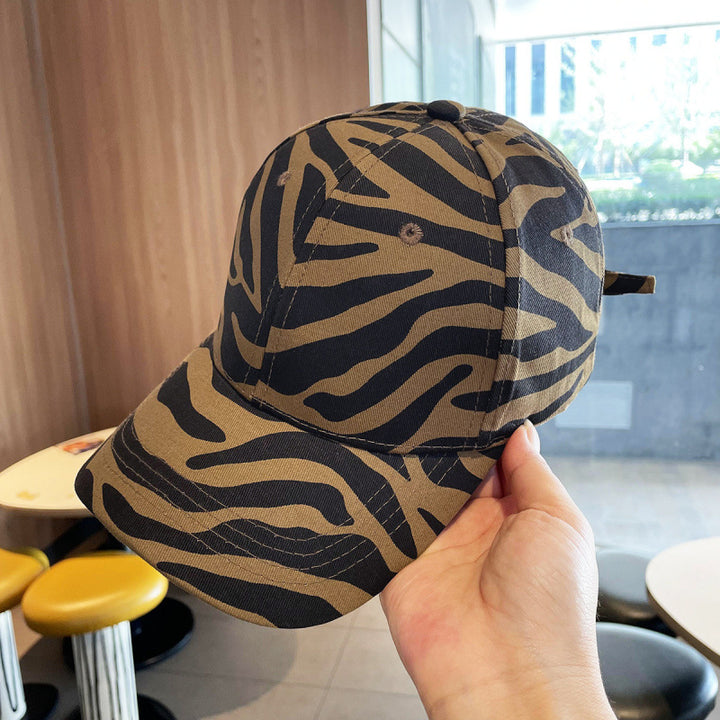 Women's Trendy Animal Print Adjustable Baseball Cap Bowlift
