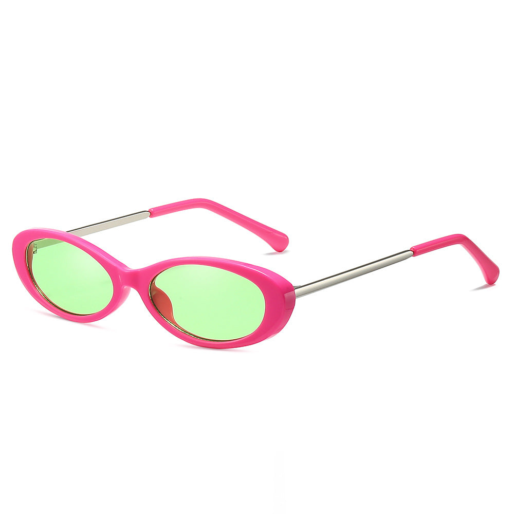 Retro-Inspired Oval Frame Sunglasses Bowlift