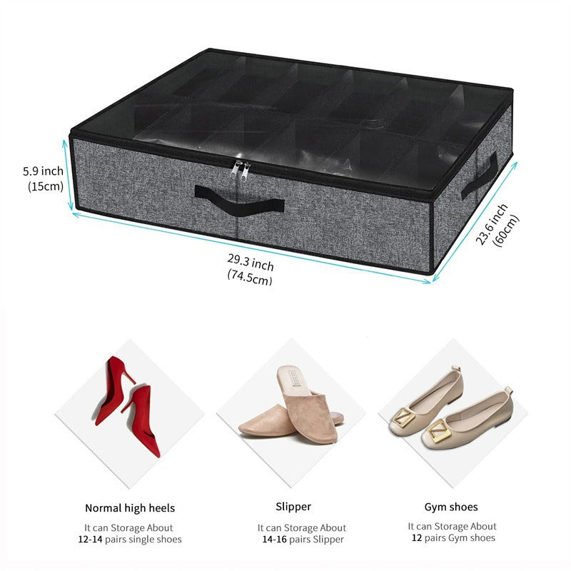Underbed Storage Organizer with Clear Top