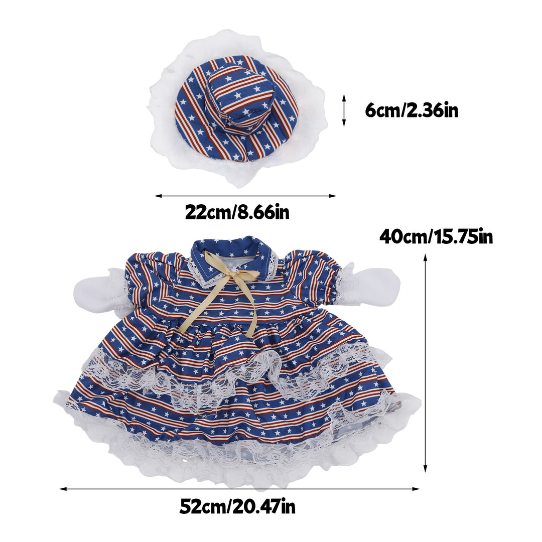 Unisex decorative fabric gander with patriotic costume and removable top hat Bowlift