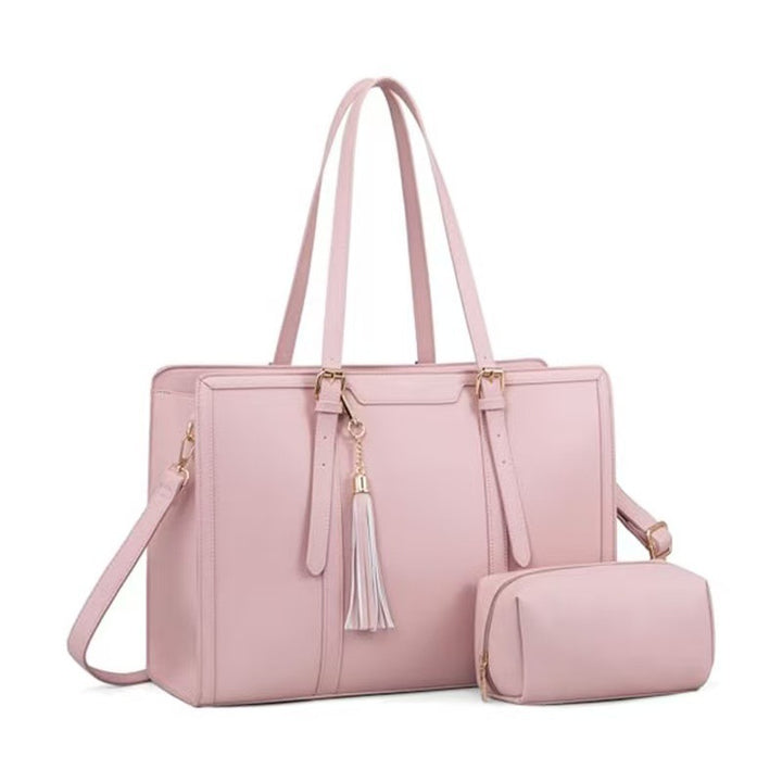 Elegant and Spacious Handbag with Removable Cosmetic Pouch Bowlift