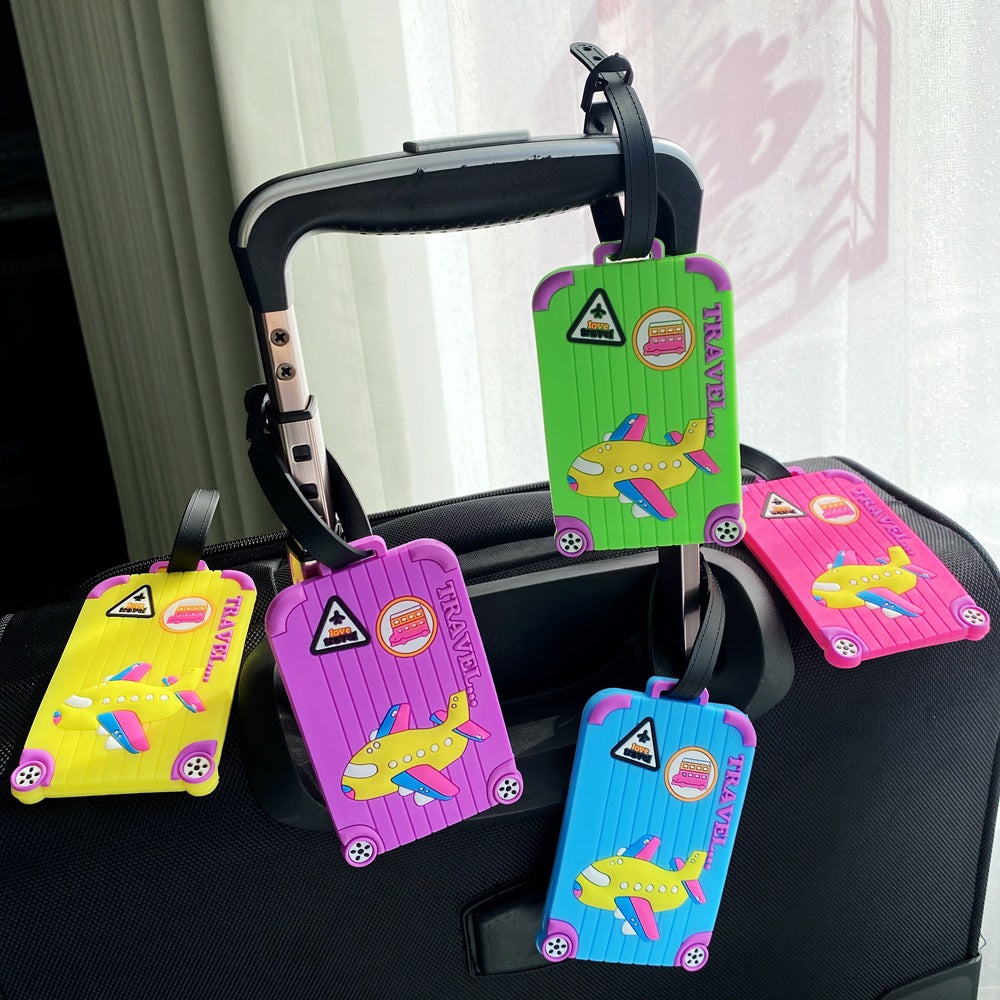 Cartoon Airplane-Themed Luggage Tag Bowlift