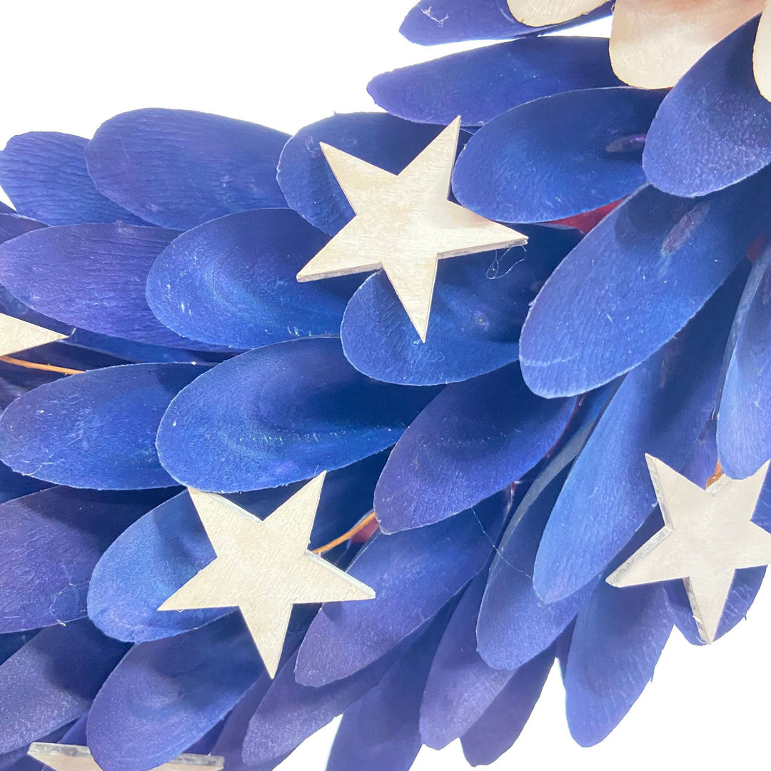 Unisex nan more patriotic door wreath with realistic eagle head and handcrafted wooden feathers Bowlift