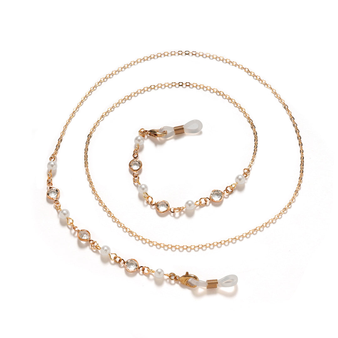 Elegant Pearl and Amethyst Eyewear Chain Bowlift