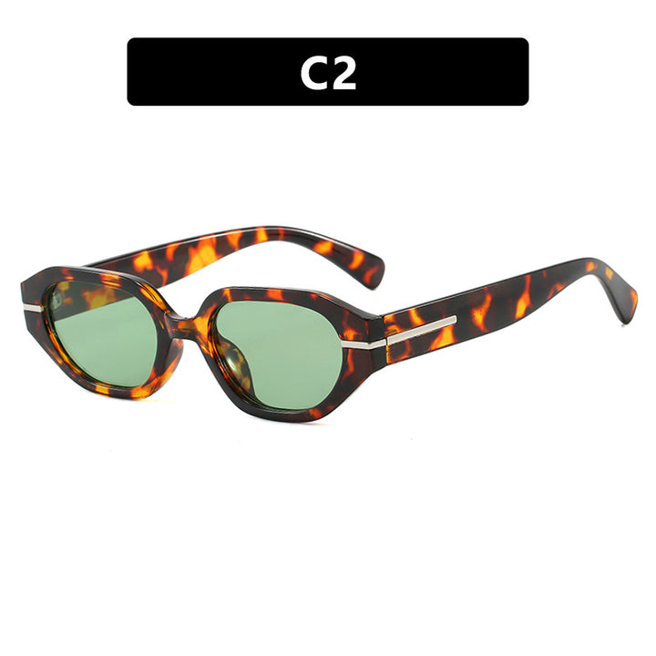 Women's stylish geometric sunglasses with mirrored lenses and unique frame Bowlift