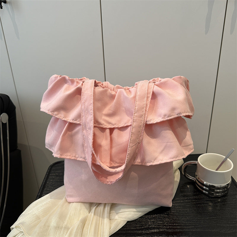 Chic Ruffled Tote Bag Bowlift