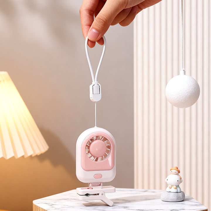 Women's Portable Clip Fan with USB Charging Option and Outstanding Flexibility Bowlift