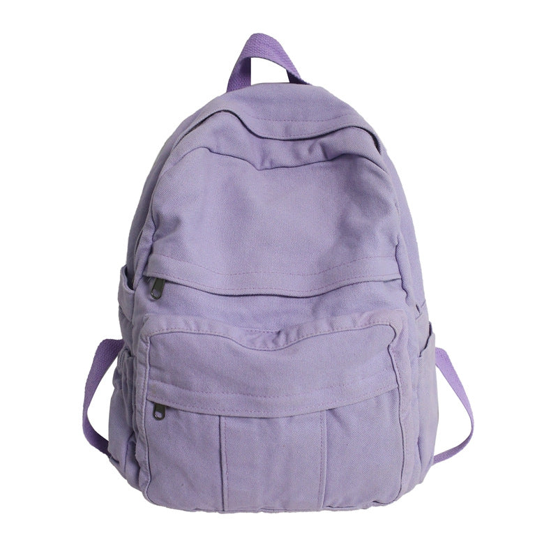 Multi-Functional Canvas School Backpack Bowlift