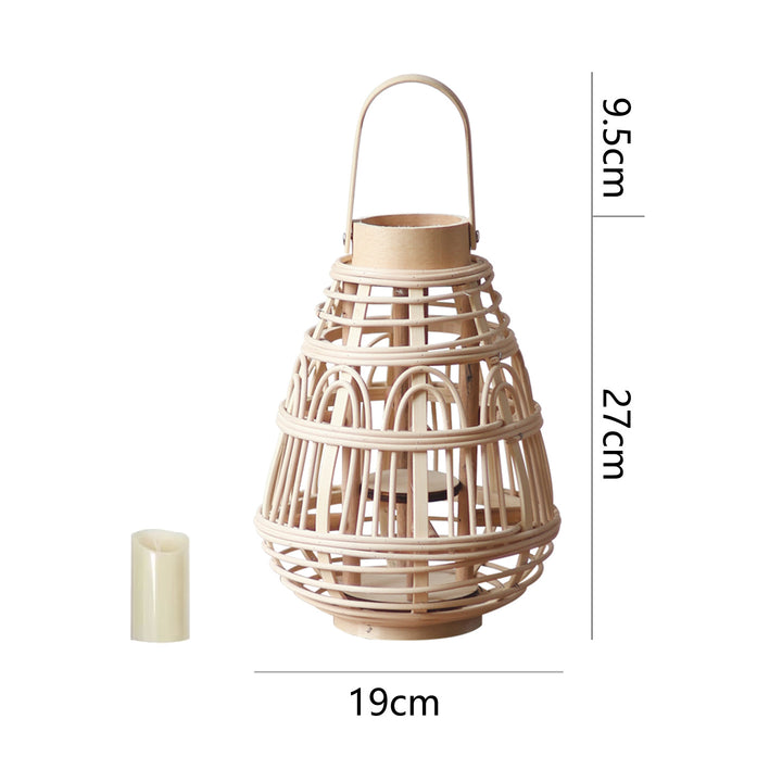 Rustic Rattan Lantern Bowlift