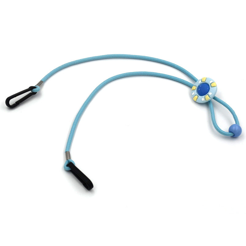 Adjustable Eyewear Retainer with Decorative Bead Bowlift