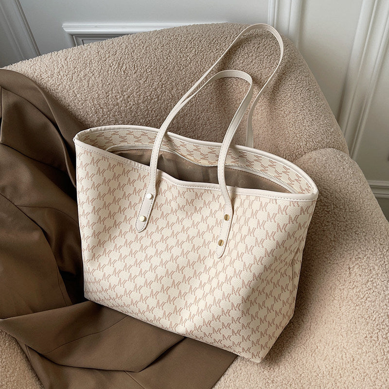Elegant Symbol-Patterned Tote Bag Bowlift