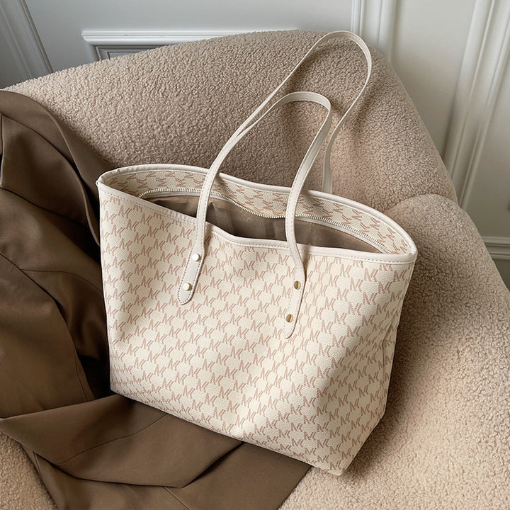 Elegant Symbol-Patterned Tote Bag Bowlift