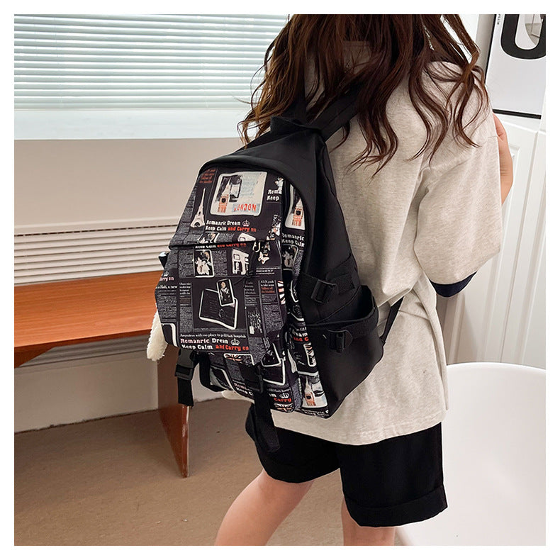 Cute Illustrated Graphic Backpack
