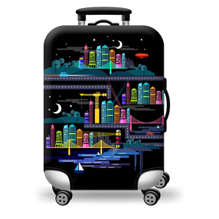 Hard Shell Luggage with Earth Design Bowlift