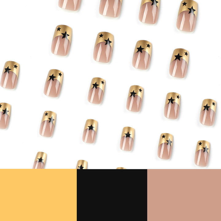 Artful nail design with star accents Bowlift