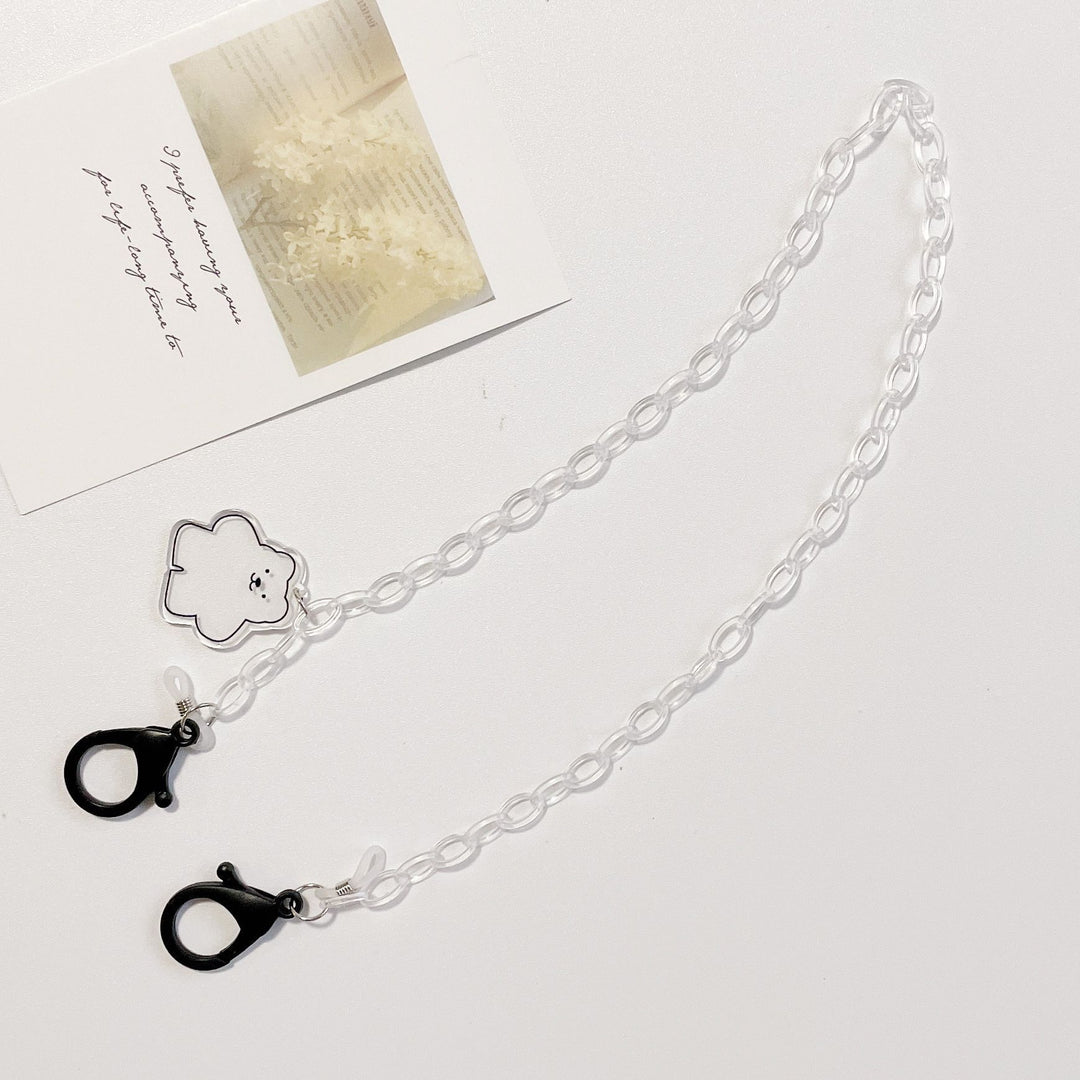 Glasses chain holder with cute bear pendant Bowlift