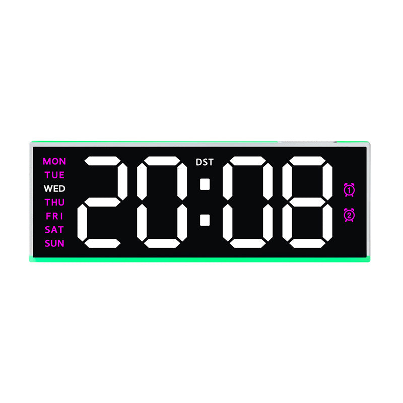 Digital Alarm Clock with Multifunctional Display Bowlift