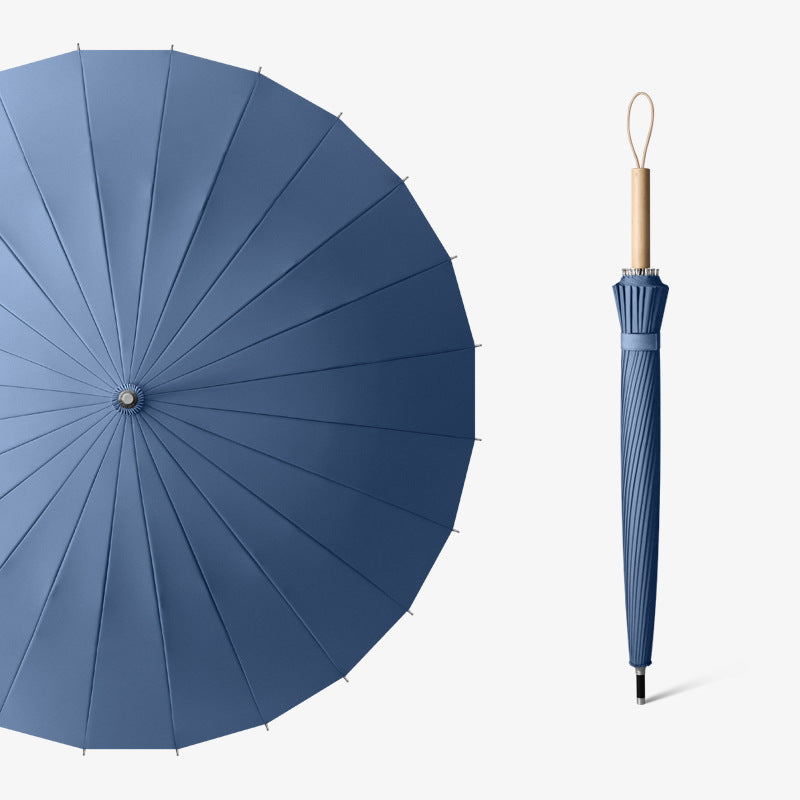 Ladies elegant folding umbrella with ergonomic wooden handle Bowlift