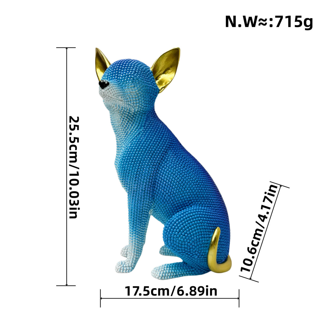 Colorful decorative figure of a dog in modern design Bowlift
