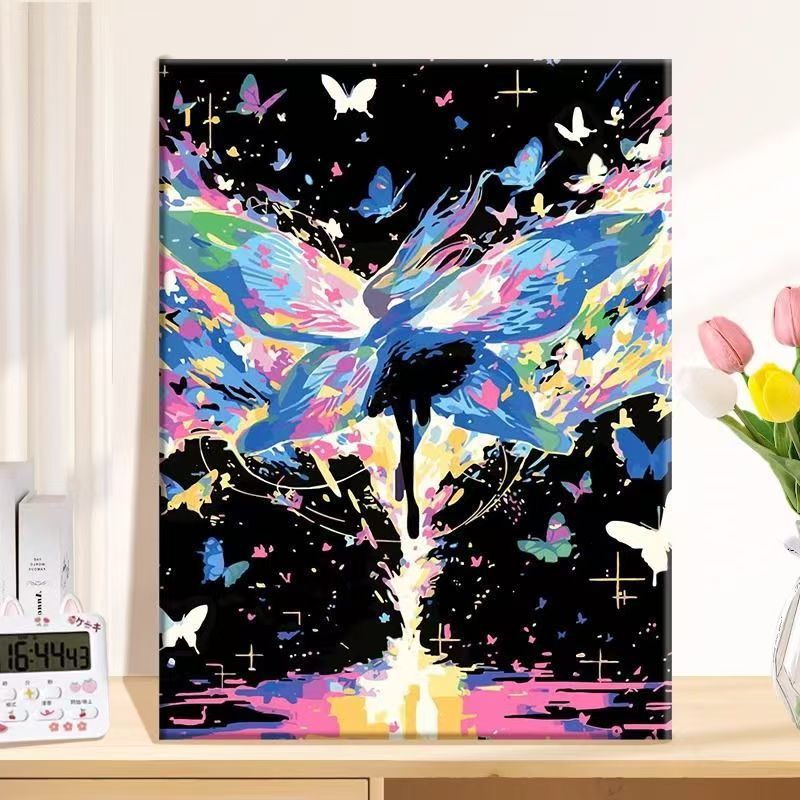 Abstract Butterfly Canvas Wall Art Bowlift