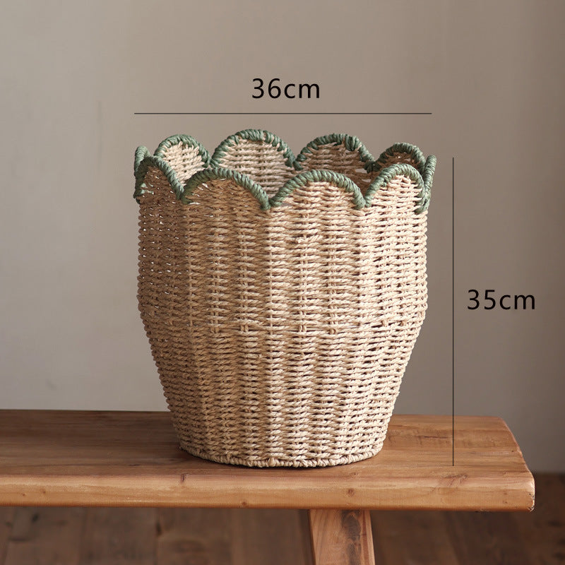 Stylish storage basket with wave edge Bowlift