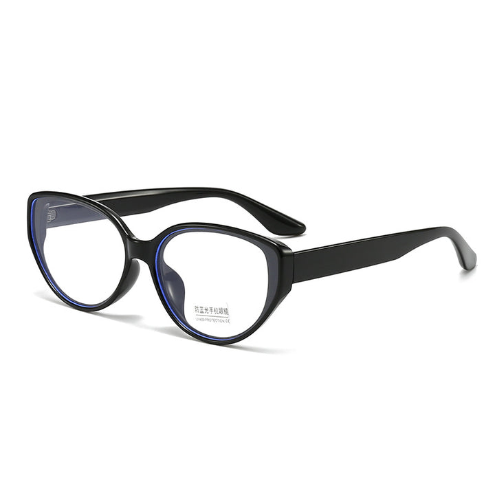 Women Cat-Eye Glasses with Transparent Frame Bowlift
