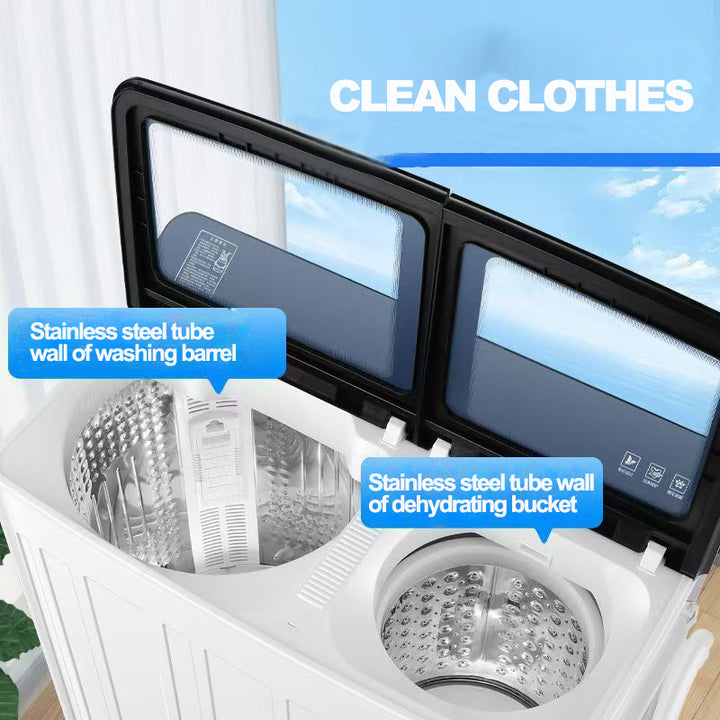 Compact washing machine with multifunctional spin and wash function Bowlift