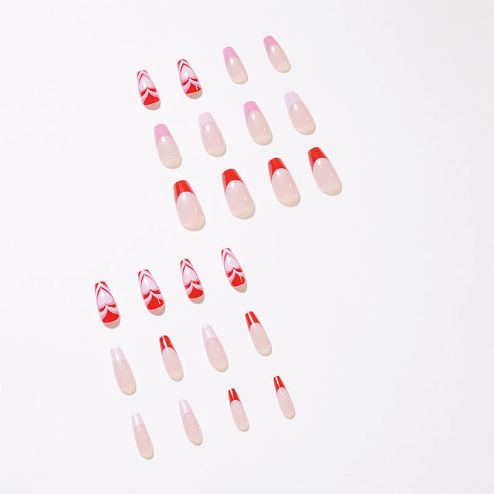 Artistic acrylic nails with heart design Bowlift