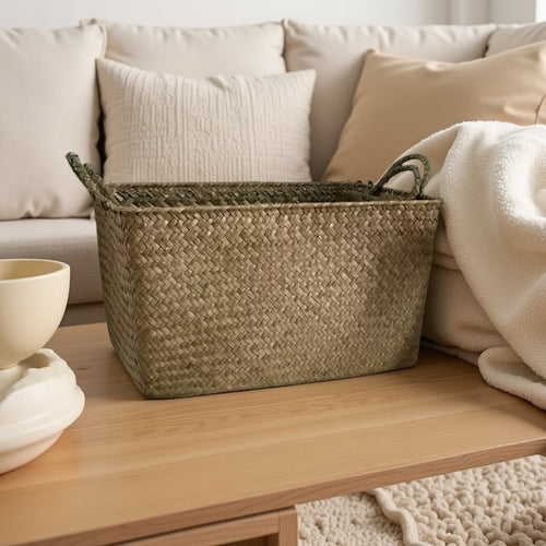 Women's basket with handwoven design Bowlift
