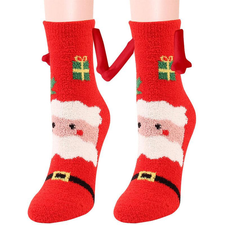 BowLift | Christmas Supplies Coral Fleece Tube Socks Warm Slipper Bed Socks Winter Soft Warm Slipper