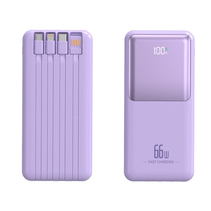 Portable power bank with integrated multifunction charging cable Bowlift