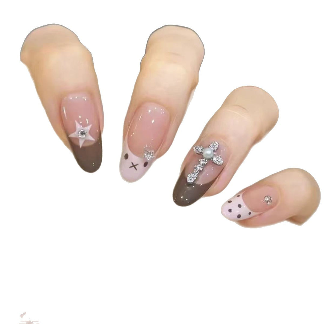 Decorative Stiletto Press-On Nails Bowlift