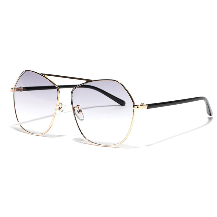 Women's geometric sunglasses with luxurious metal frame Bowlift